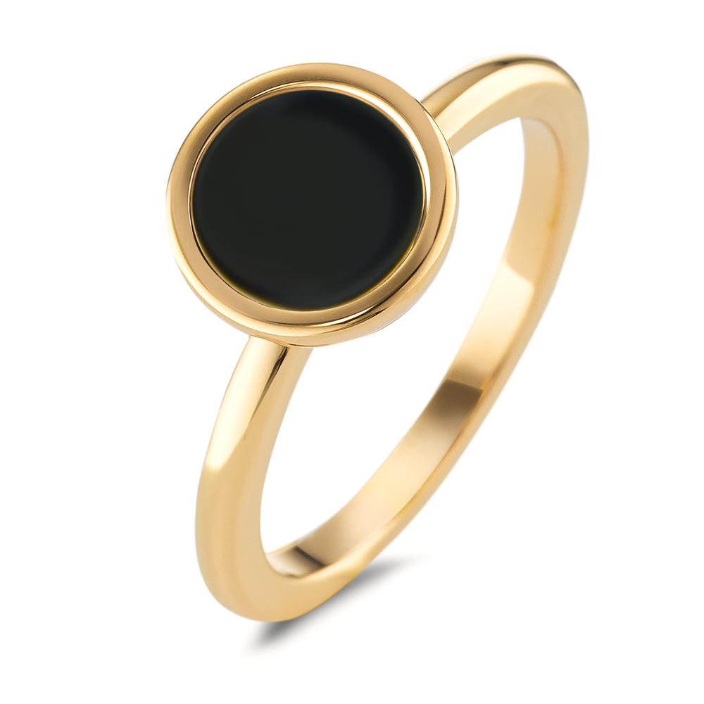 TeNo Damen Ring Yuna Edelstahl-Gold mit Emaille Ø9.5mm von TeNo
