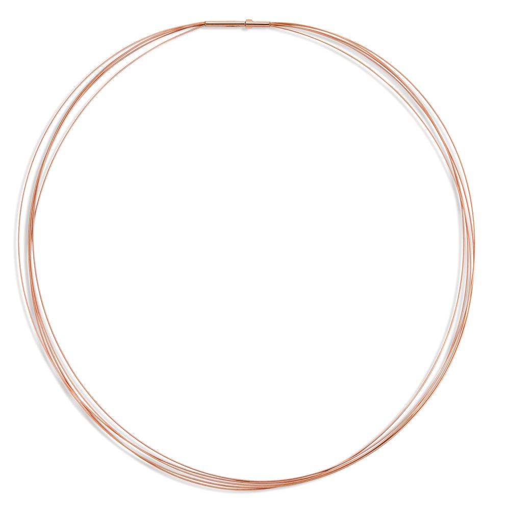 TeNo Damen Seilcollier Aurely Rosé aus Edelstahl 5-reihig mit Clipverschluss, 50cm von TeNo