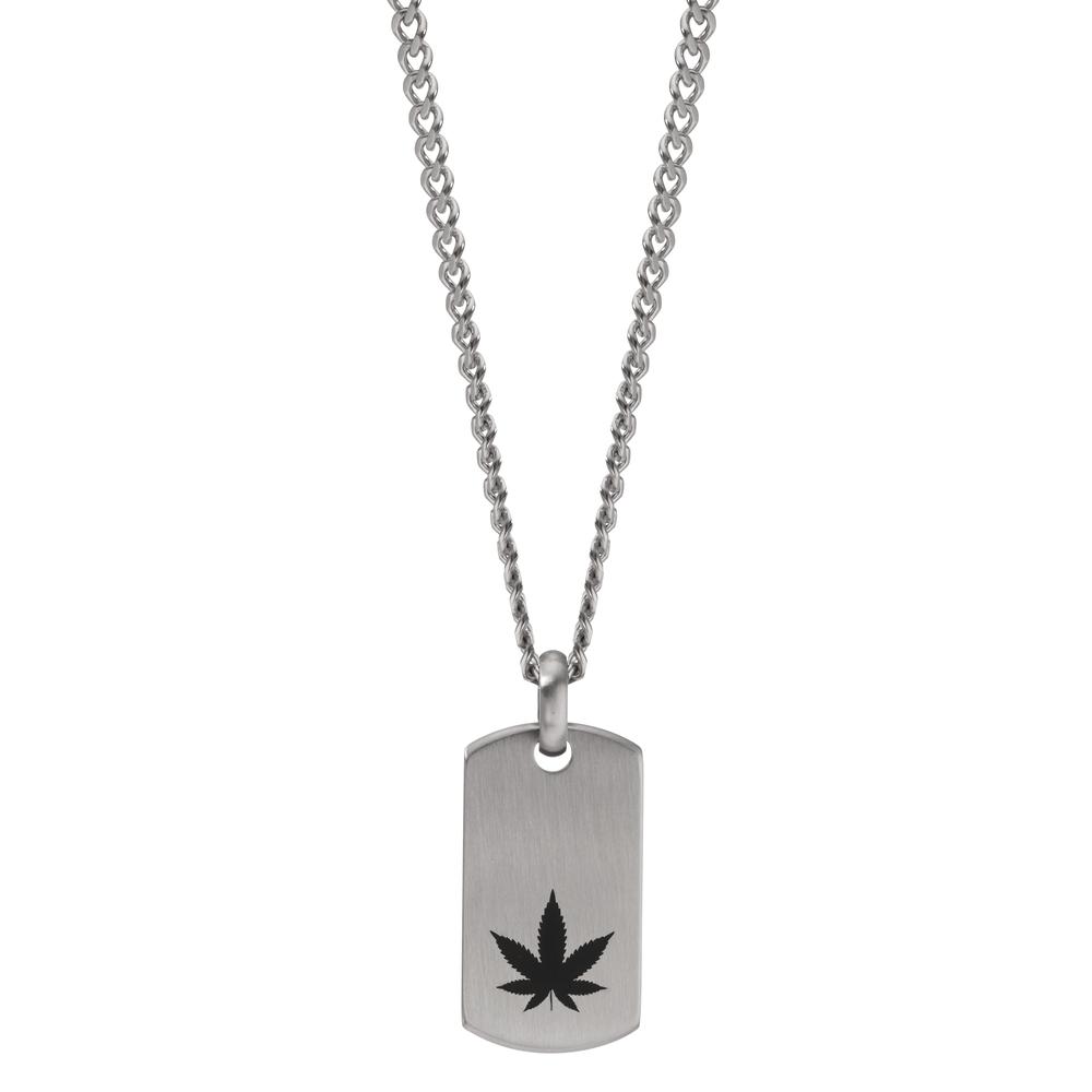 TeNo Herren Signature Kette Cannabis Edelstahl emailliert 60 cm von TeNo