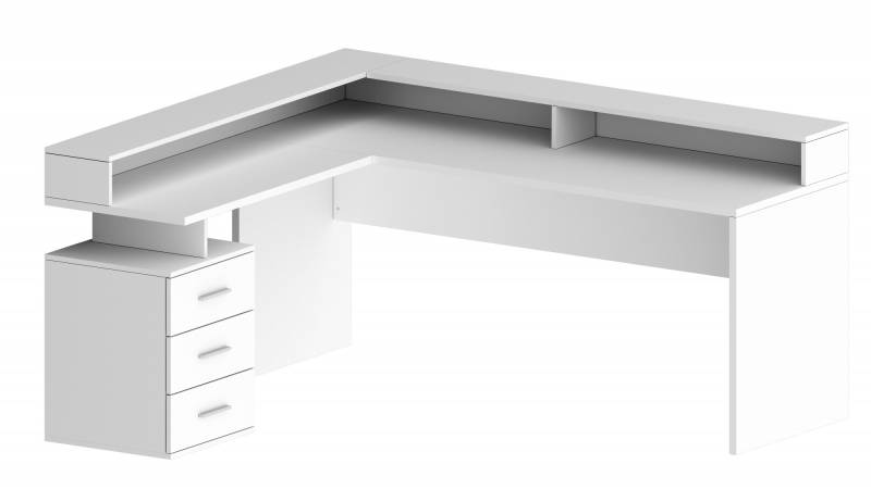 INOSIGN Eckschreibtisch »New Selina«, Schreibtisch, Schubkästen, mit oder ohne Monitoraufsatz, B 180/160 cm von INOSIGN