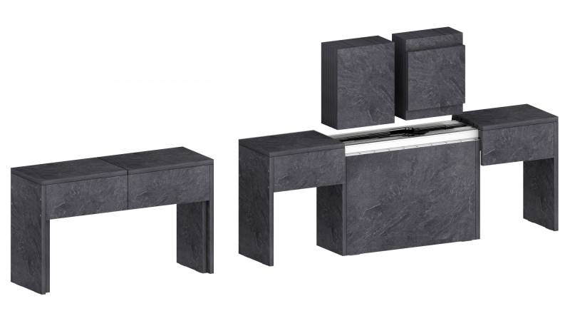 INOSIGN Sitzgruppe »Praktika«, (Spar-Set, 2 tlg., Set beinhaltet 2 Bänke), Je Bank ausziehbar bis 290 cm von INOSIGN