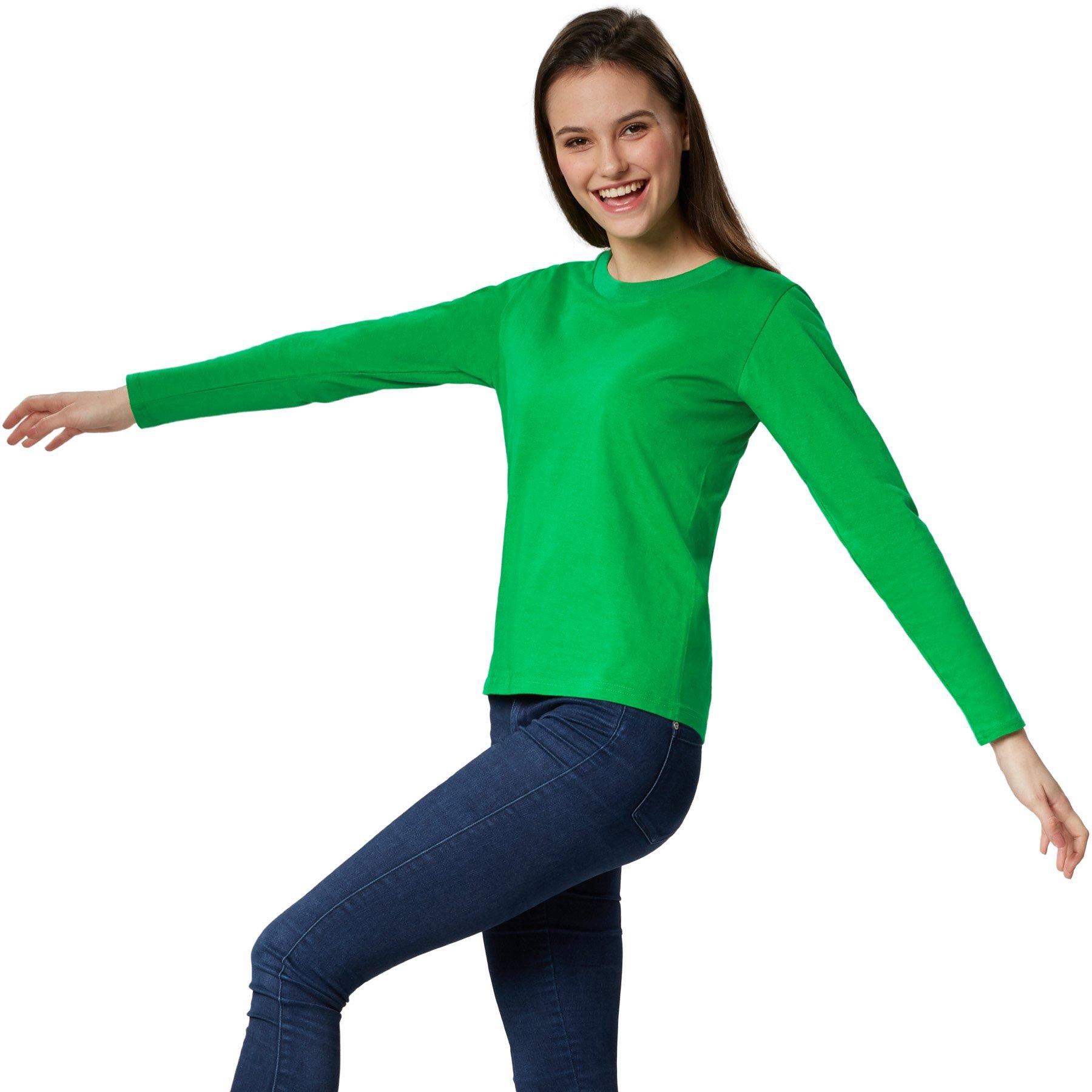 Langarm-shirt Frauen Damen Grün M von Tectake