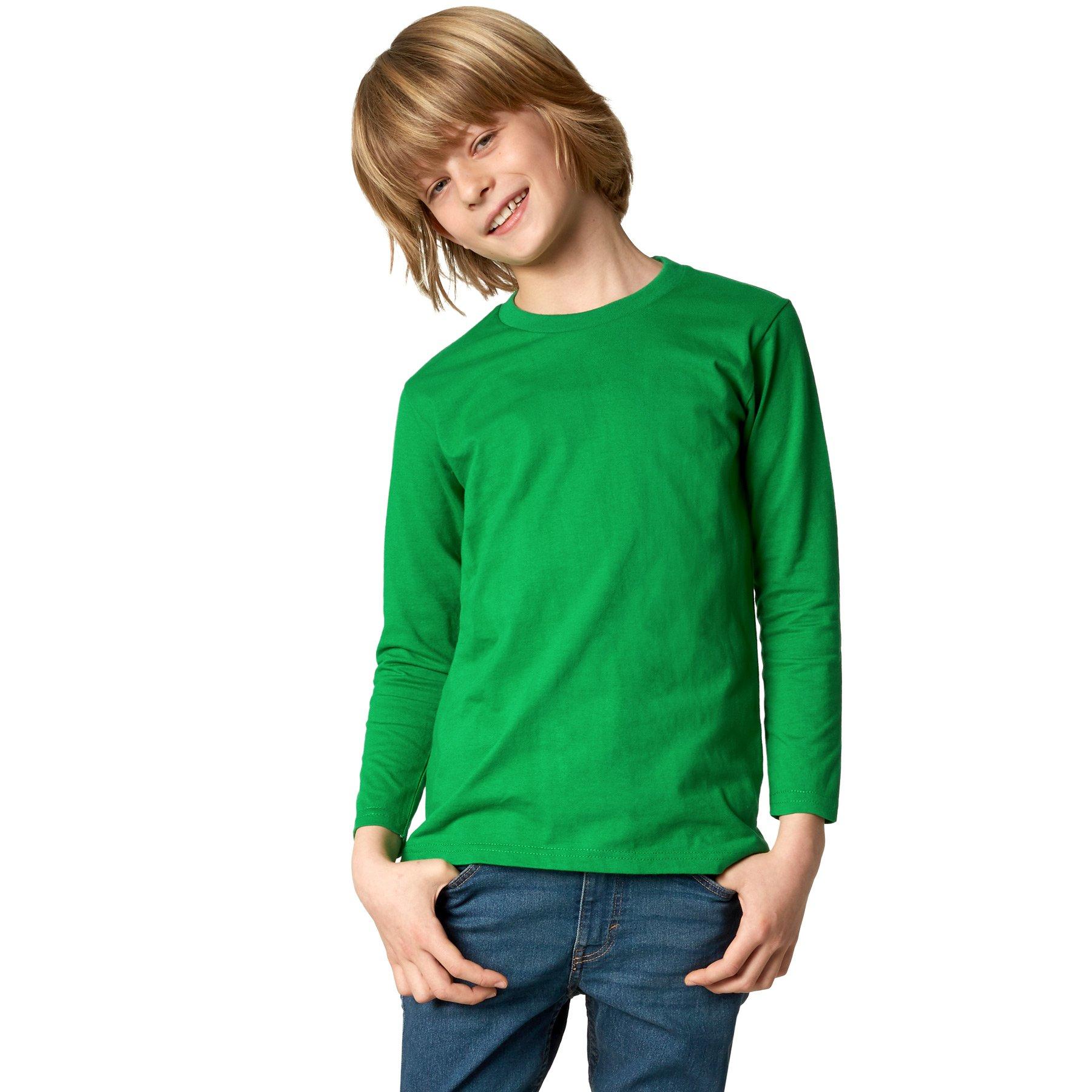 Langarm-shirt Kinder Jungen Grün 104 von Tectake