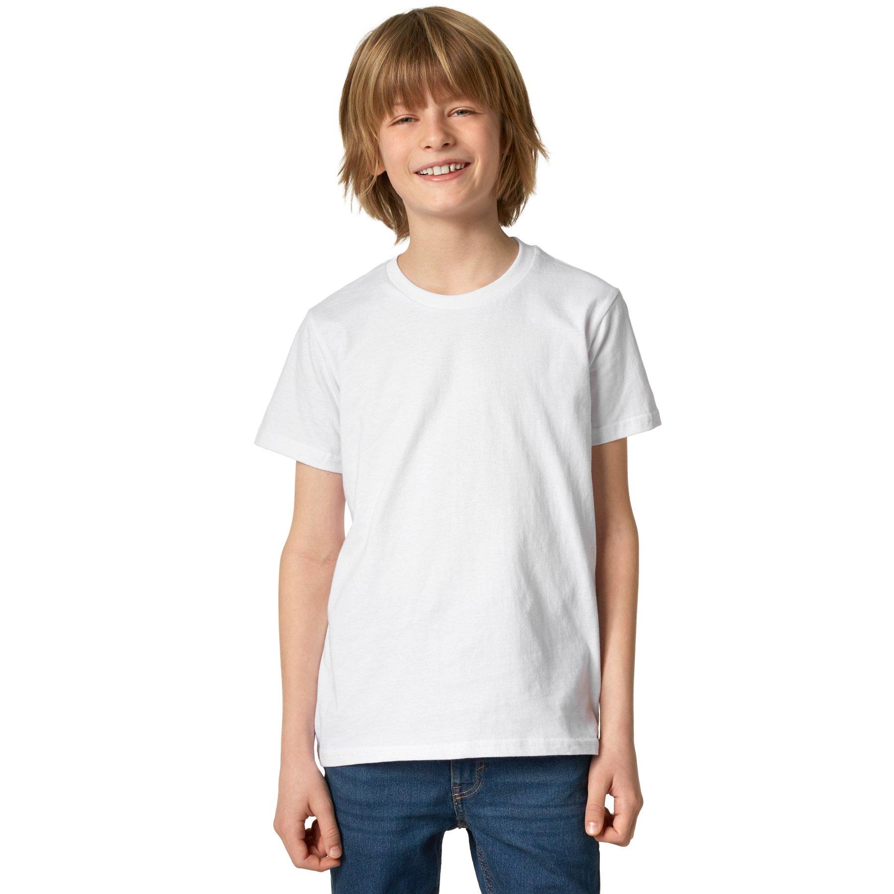 T-shirt Kinder Jungen Weiss 116 von Tectake
