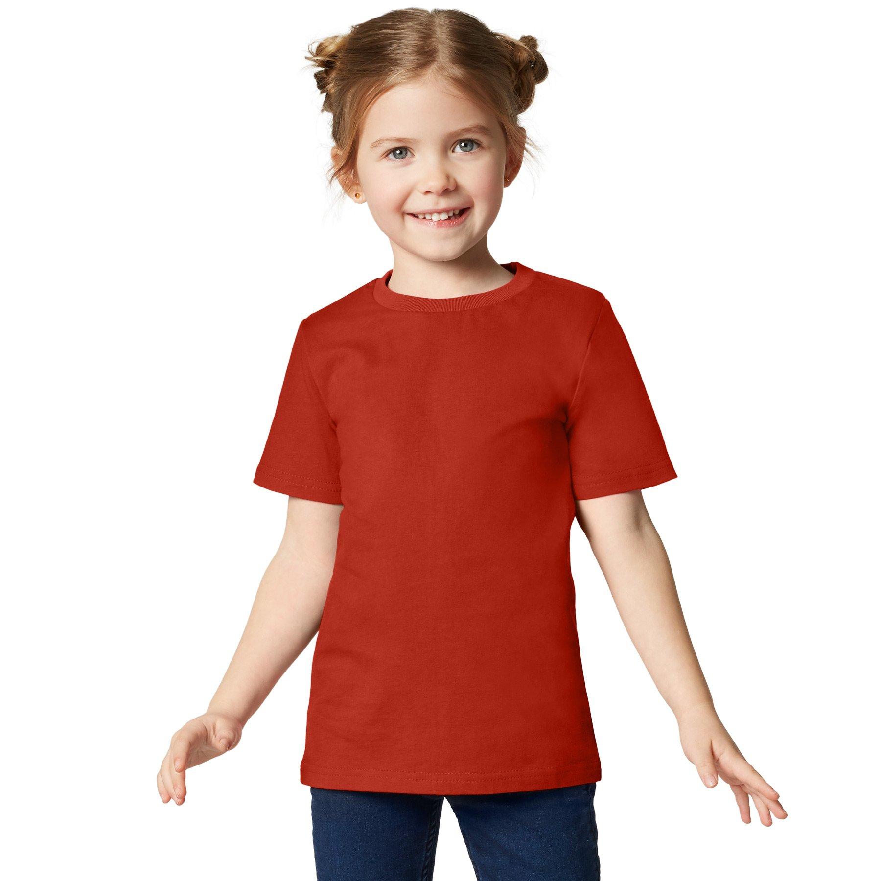 T-shirt Kinder Jungen Dunkelrot 128 von Tectake