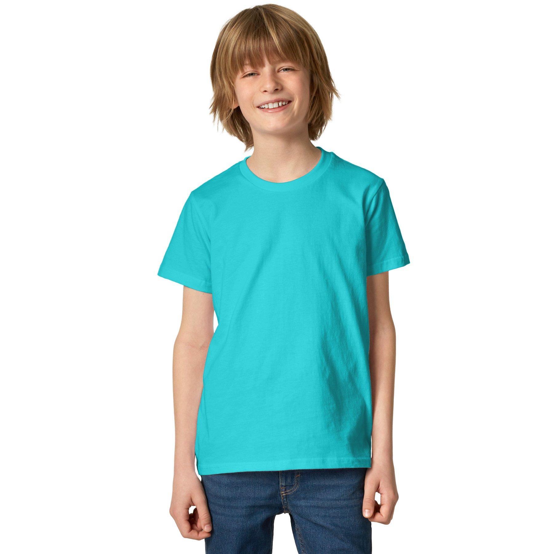 T-shirt Kinder Jungen Türkisblau 128 von Tectake