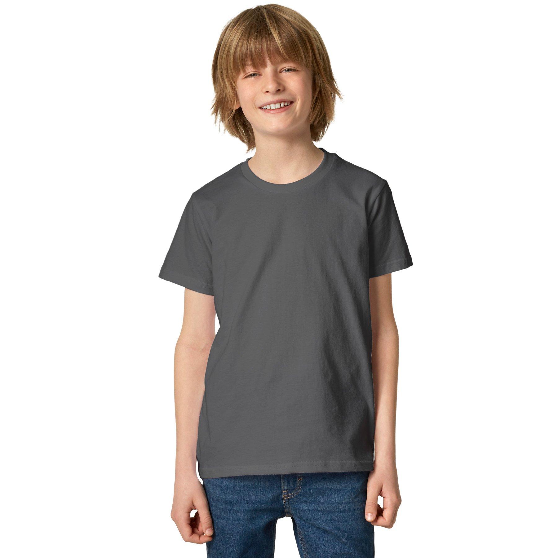 T-shirt Kinder Jungen Grau 140 von Tectake
