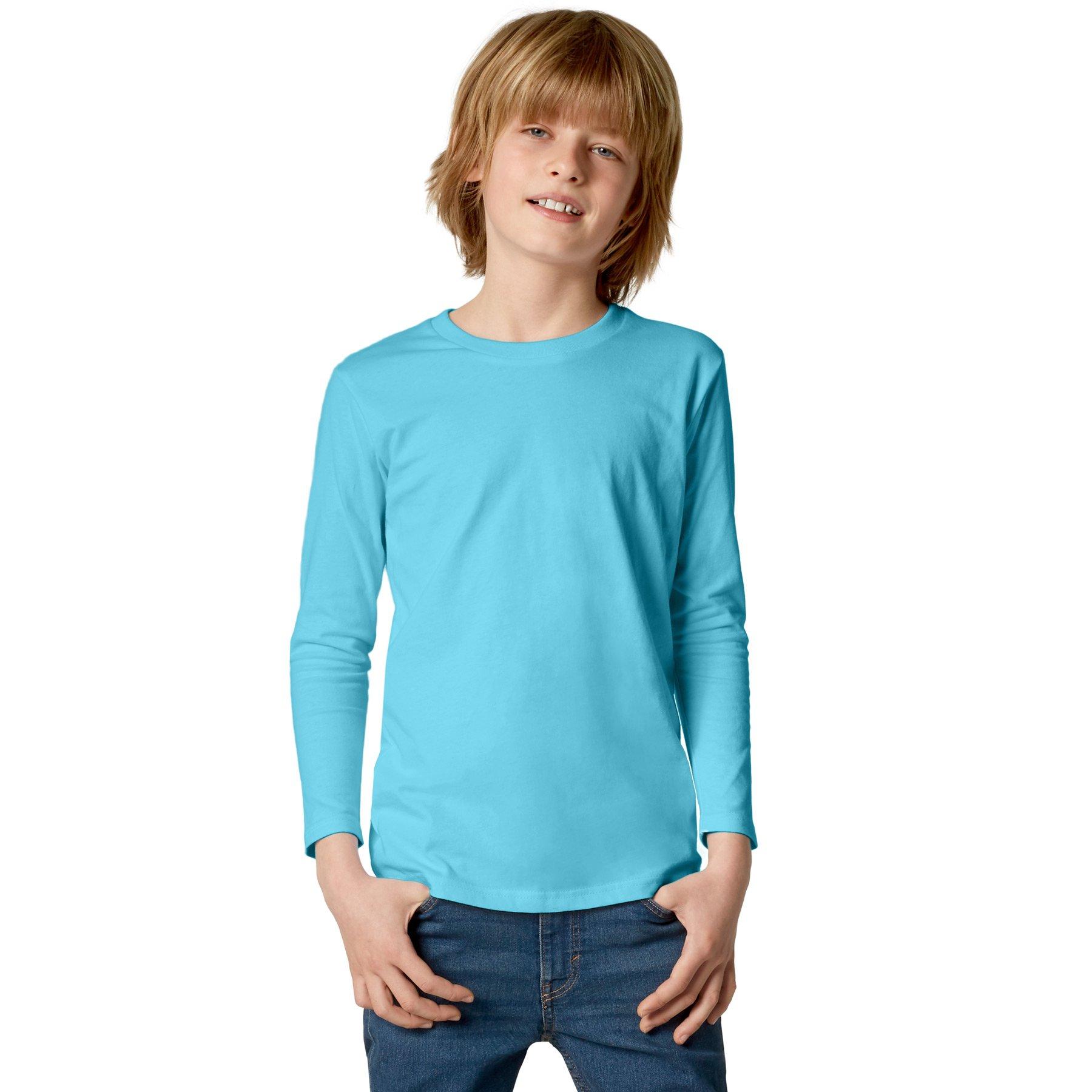 Langarm-shirt Kinder Jungen Hellblau 140 von Tectake