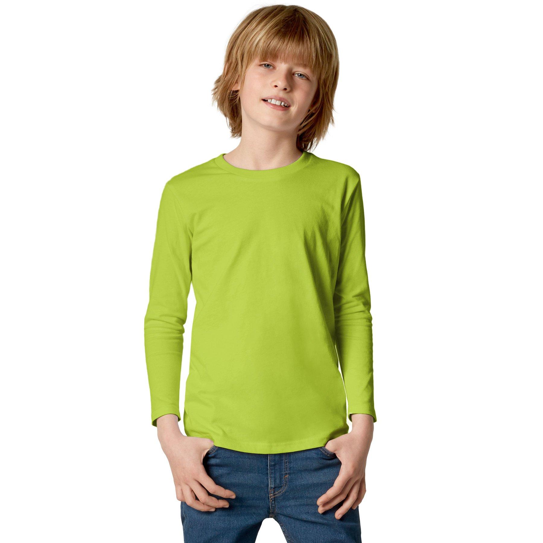 Langarm-shirt Kinder Jungen Hellgrün 140 von Tectake