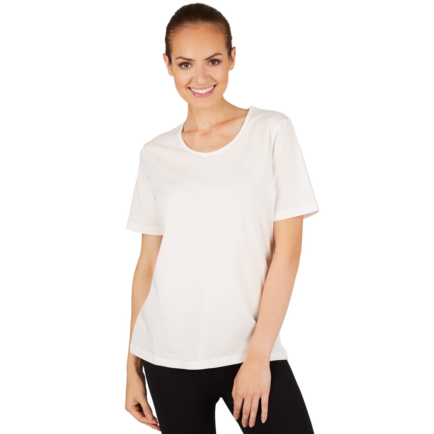 Frauen T-shirt Damen Weiss L von Tectake