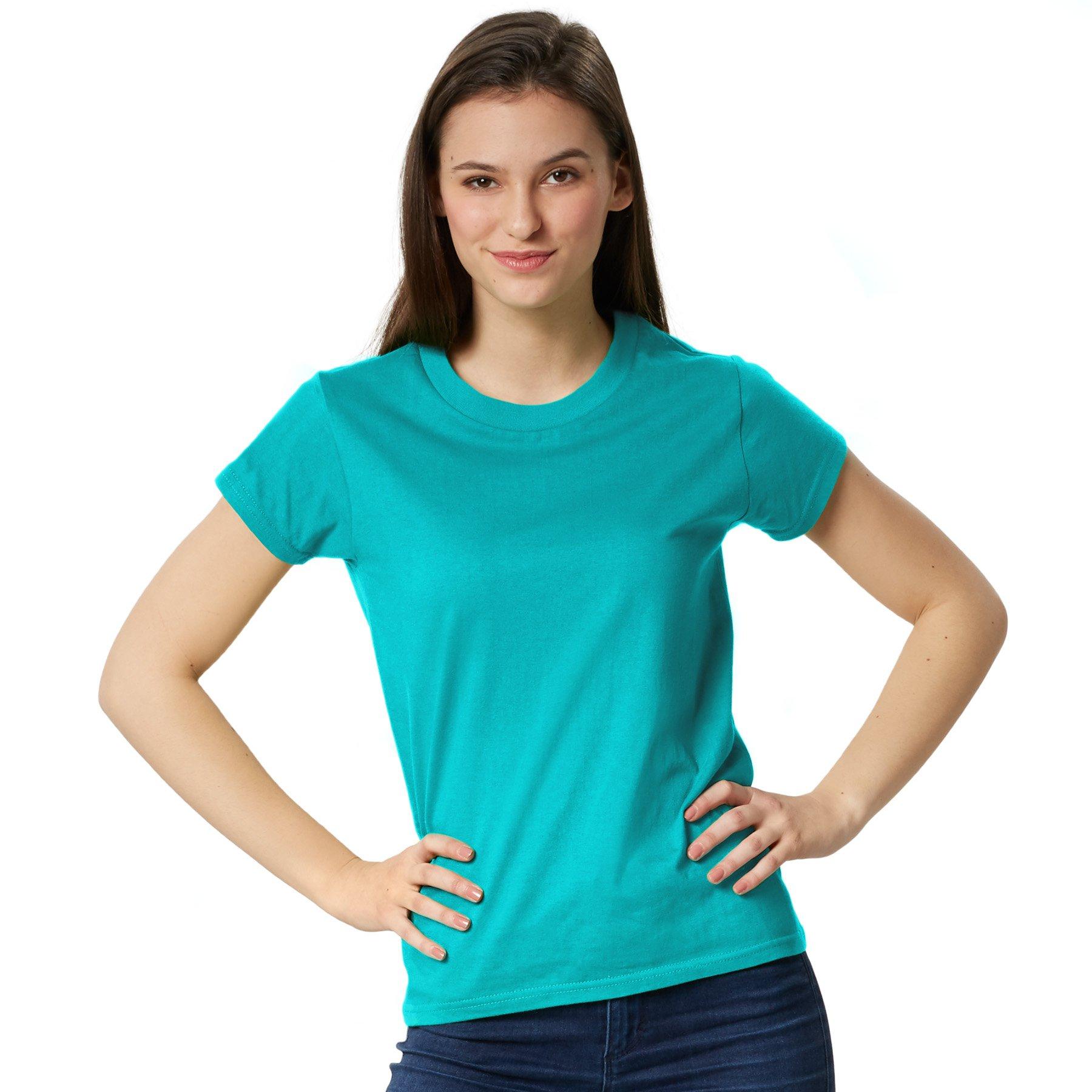 T-shirt Frauen Damen Türkisblau L von Tectake