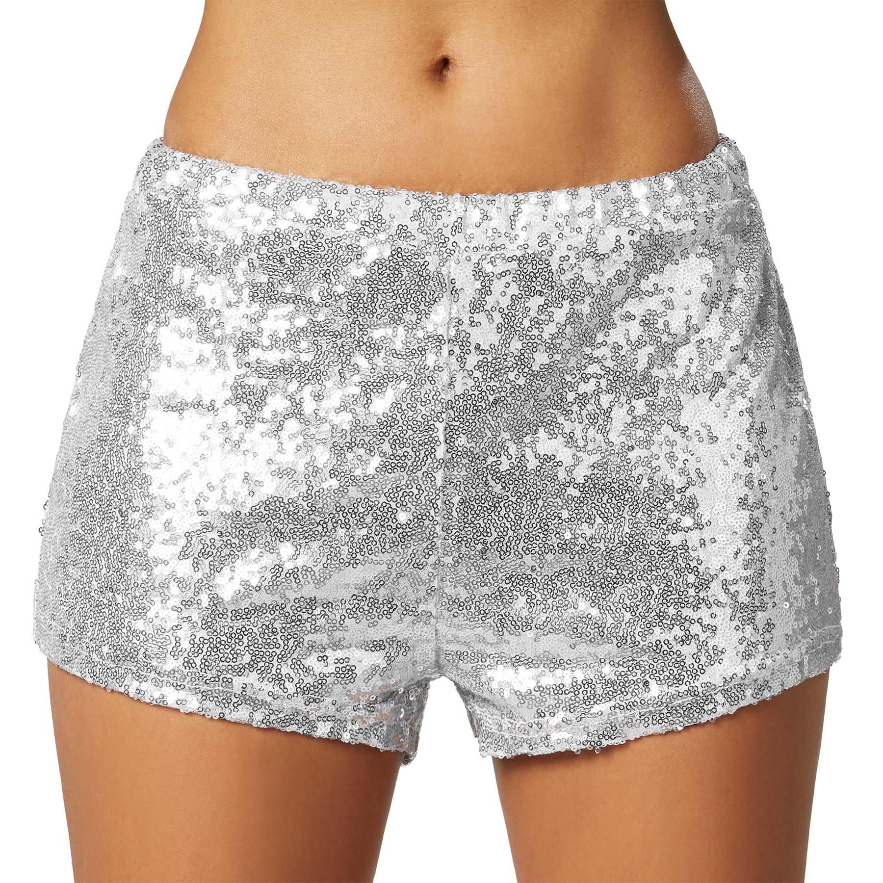 Pailletten-shorts Damen Silber M von Tectake