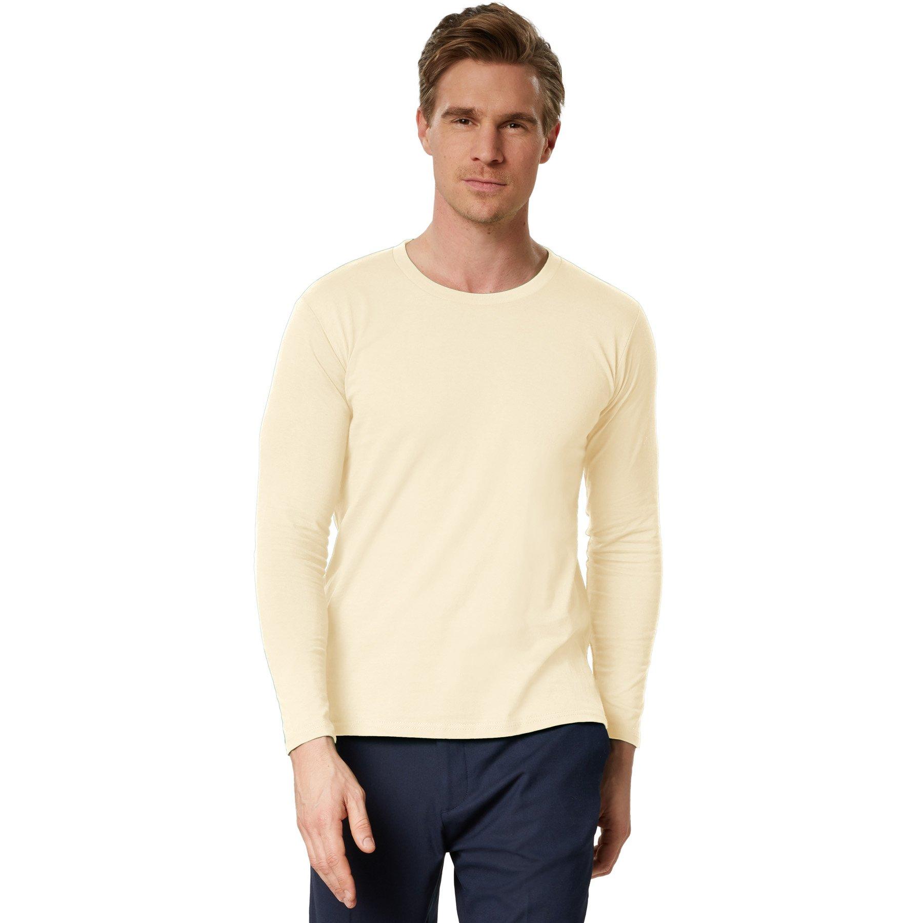 Langarm-shirt Männer Herren Beige M von Tectake