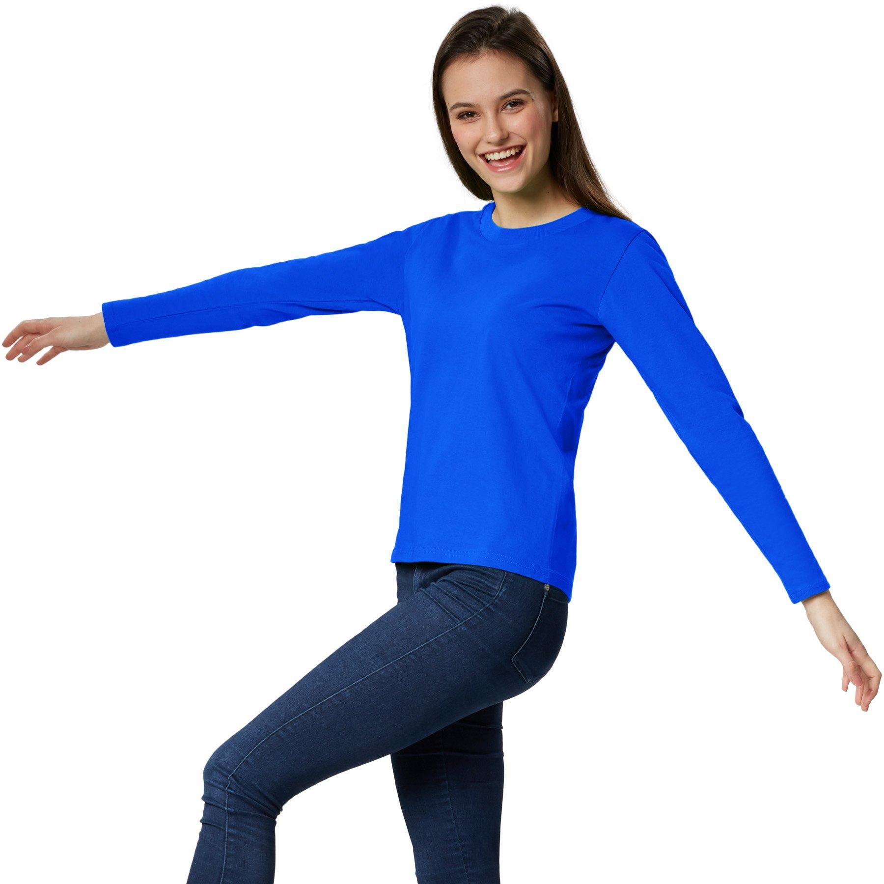 Langarm-shirt Frauen Damen Blau XL von Tectake