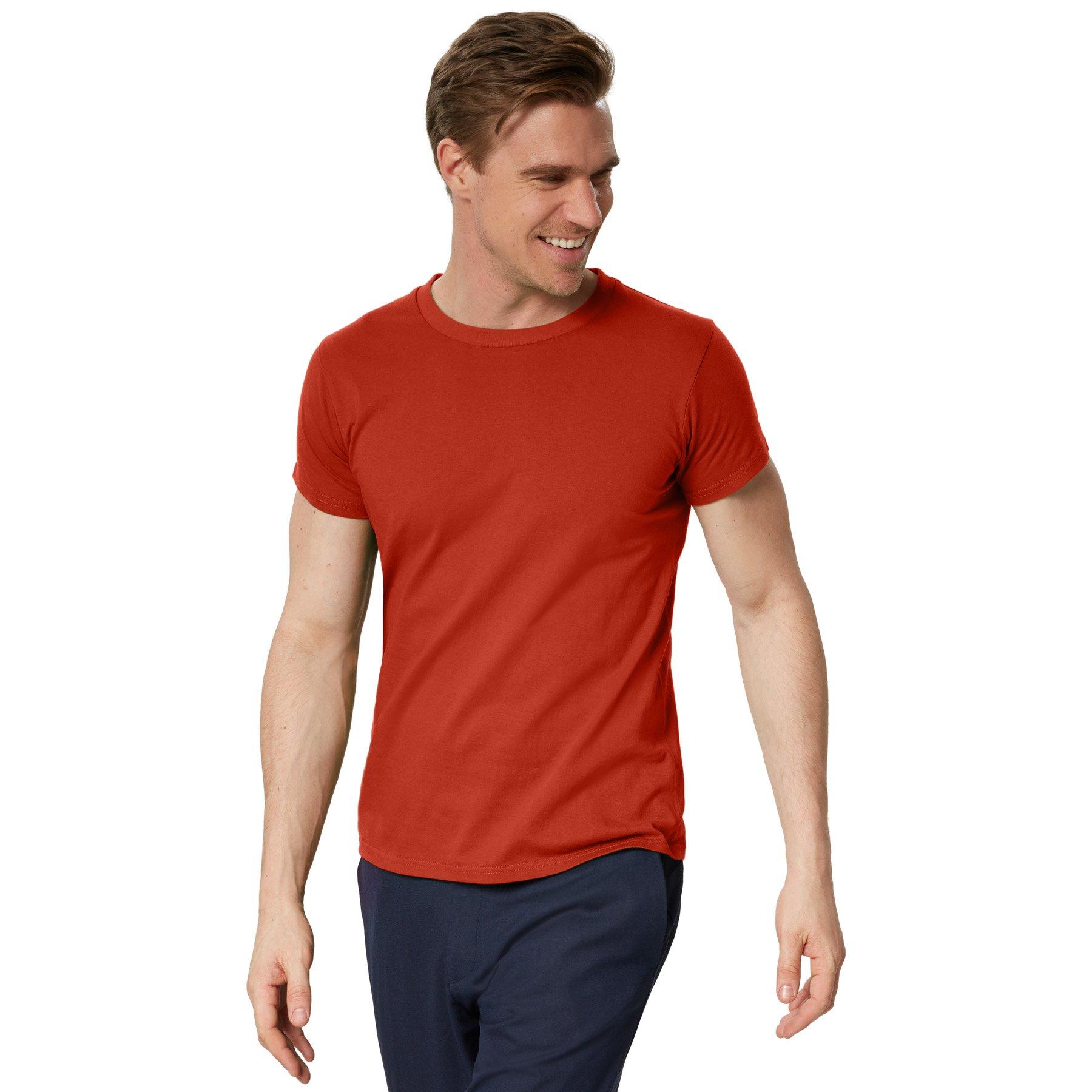 T-shirt Männer Herren Weinrot XL von Tectake
