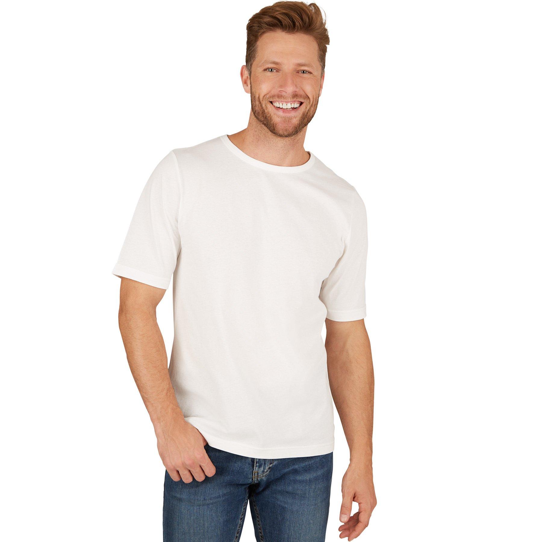 T-shirt Mit Rundhals-ausschnitt Herren Weiss XL von Tectake