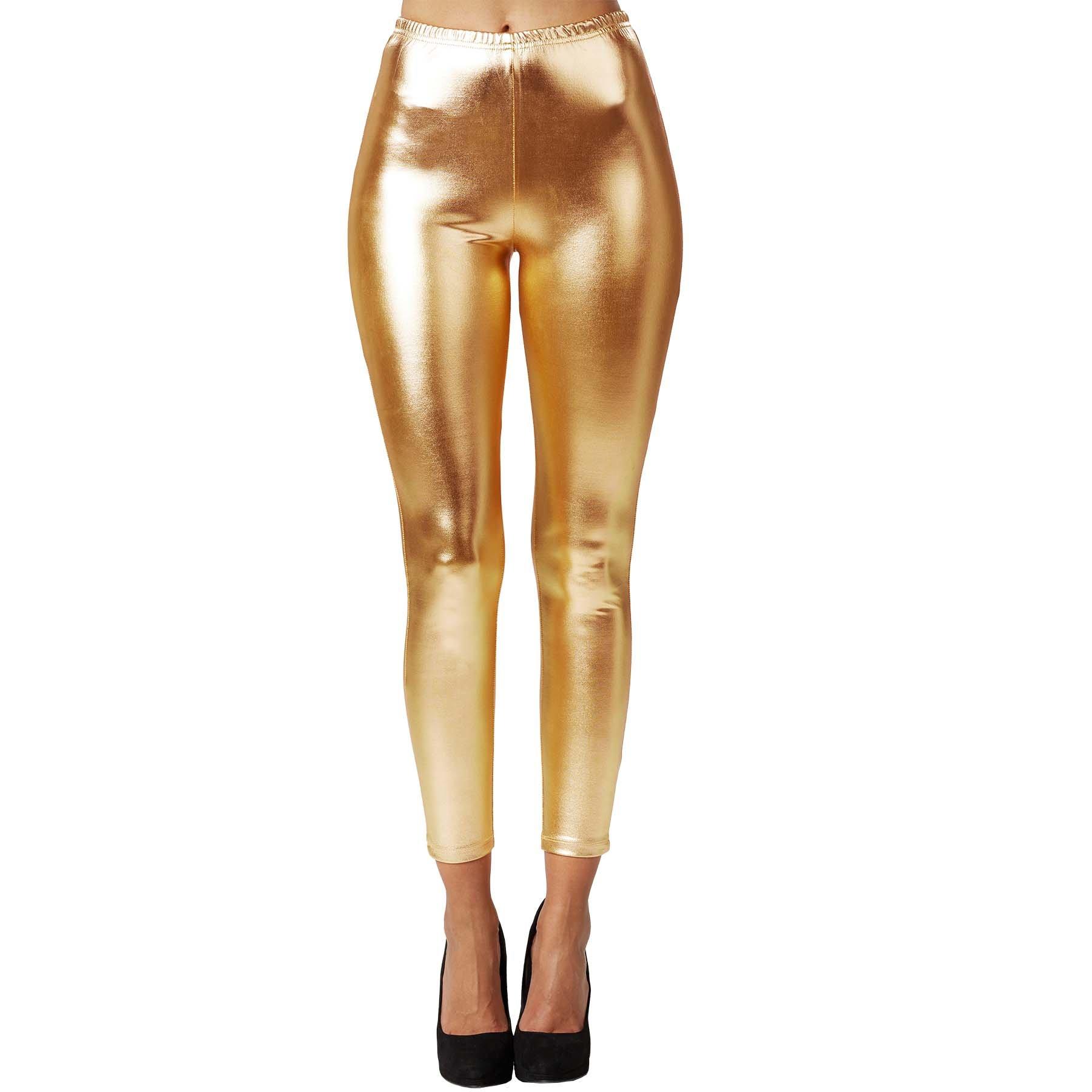 Metallic-leggings Damen Gold XXL von Tectake