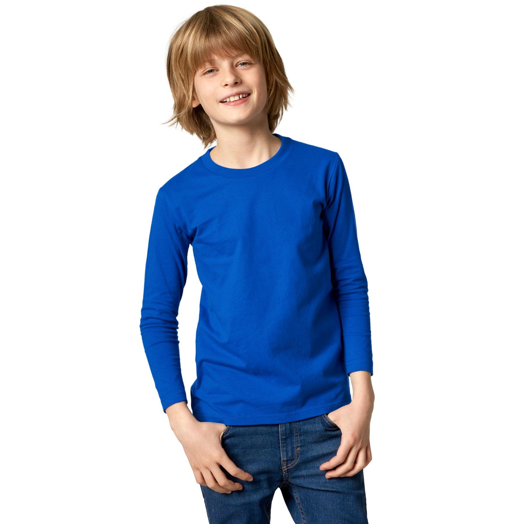 Langarm-shirt Kinder Jungen Blau 128 von Tectake