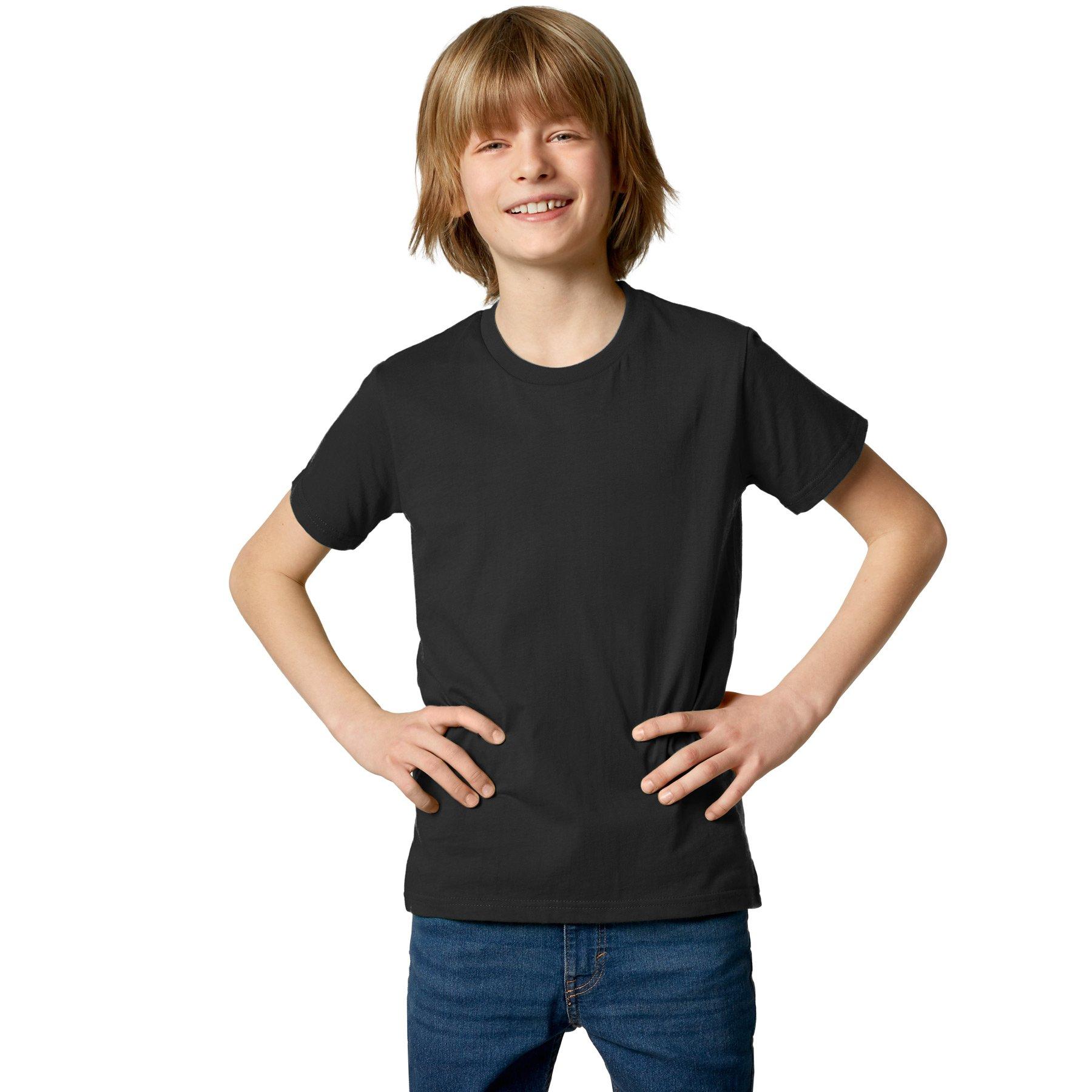 T-shirt Kinder Jungen Schwarz 128 von Tectake