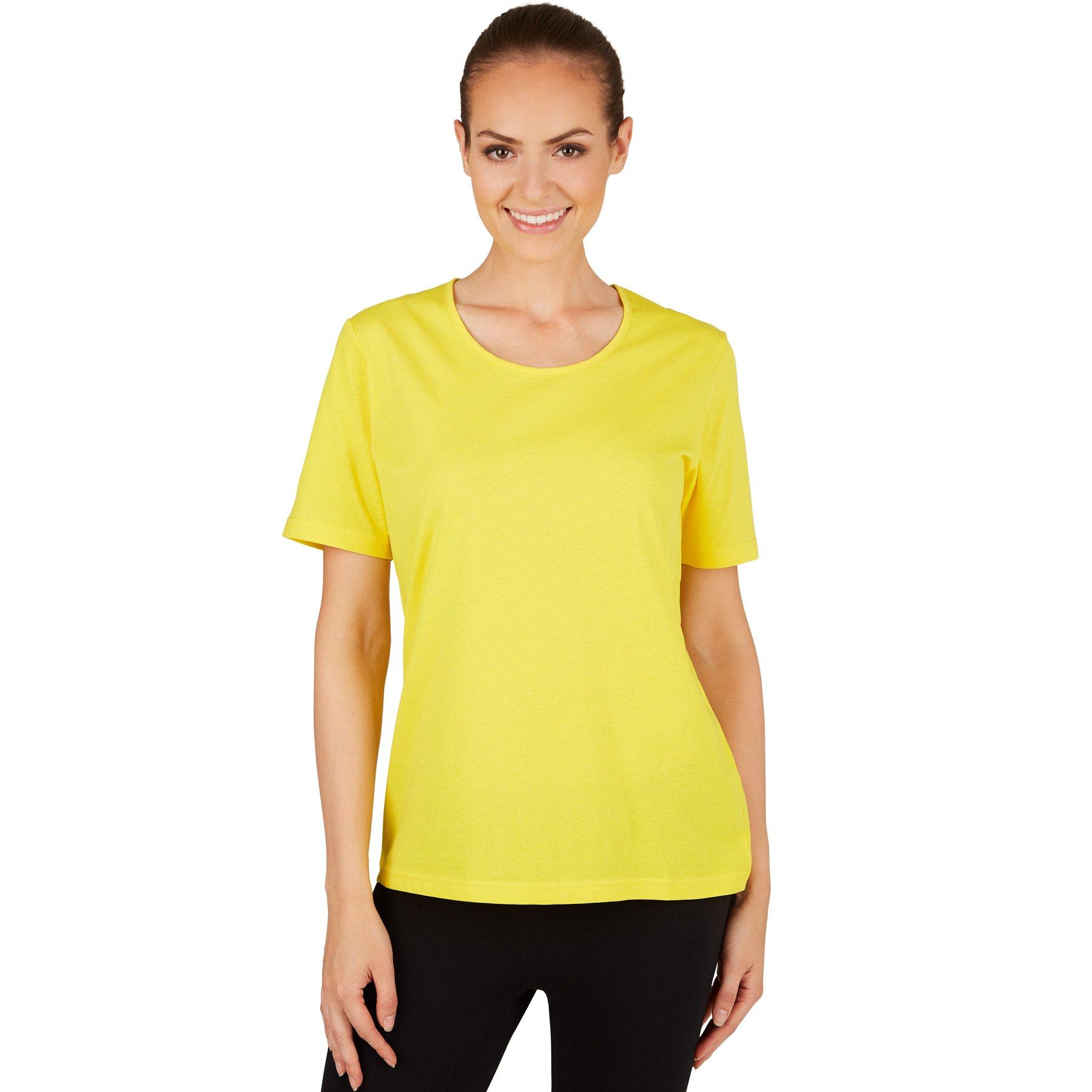 Frauen T-shirt Damen Gelb L von Tectake