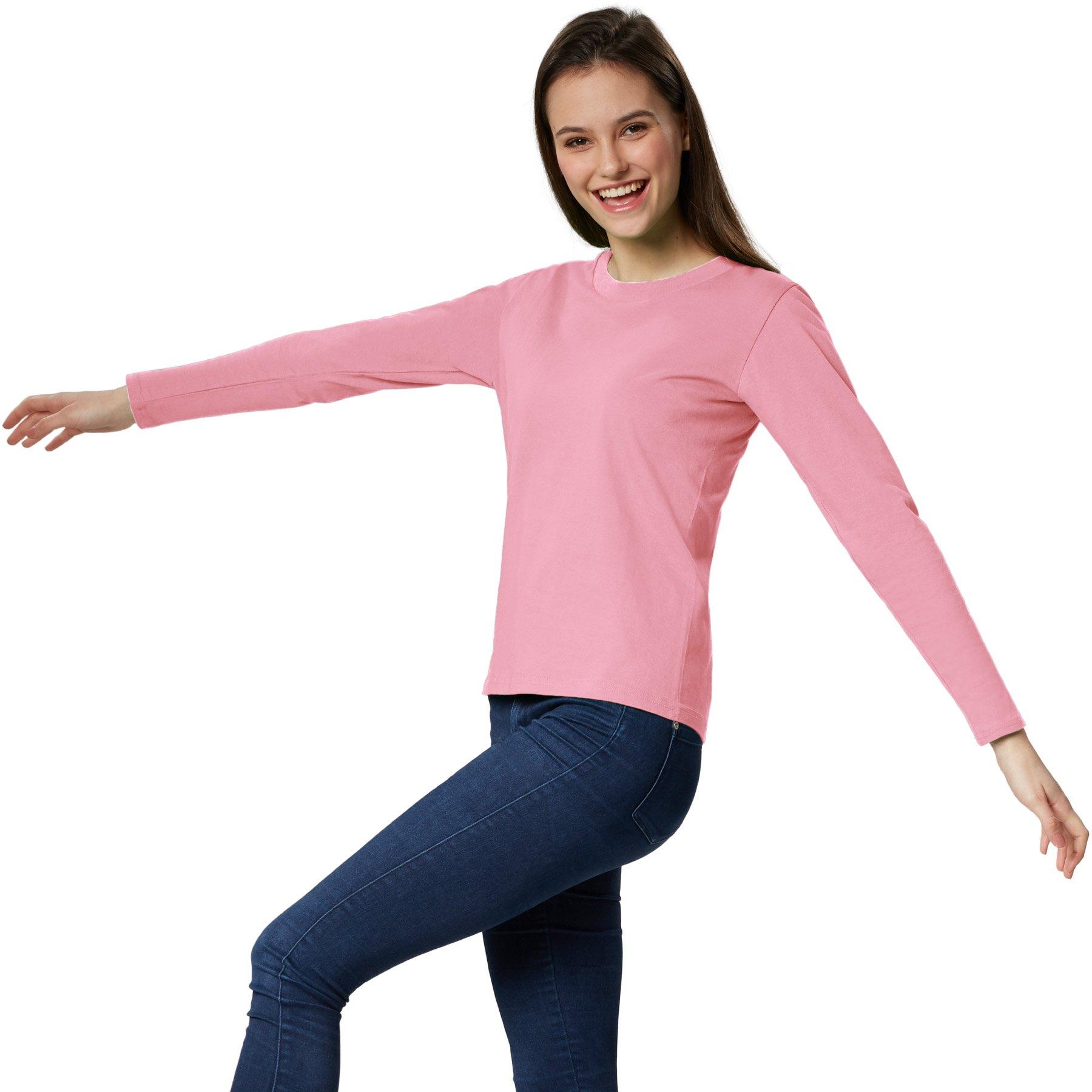 Langarm-shirt Frauen Damen Rosa XXL von Tectake