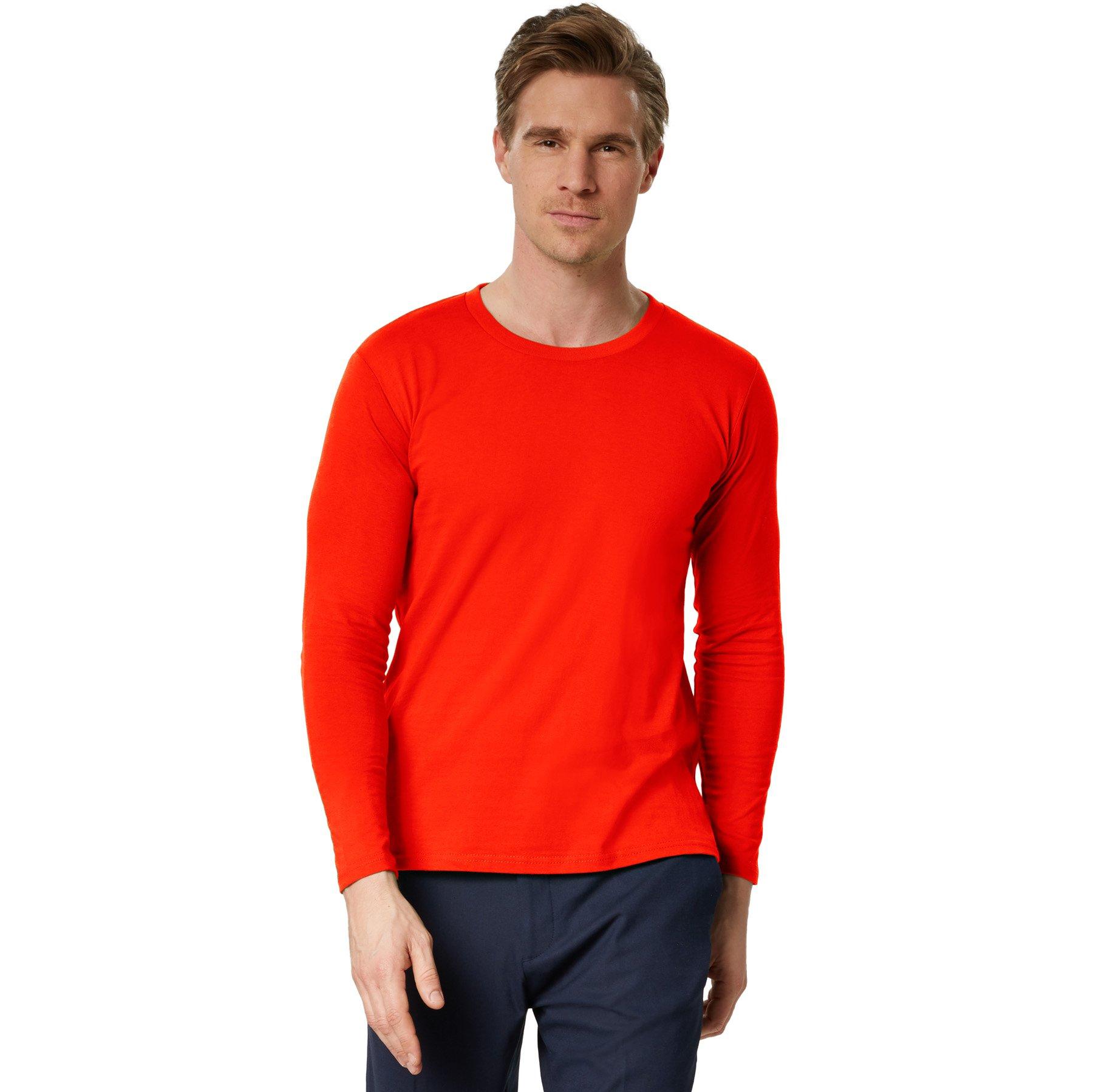 Langarm-shirt Männer Herren Rot XL von Tectake