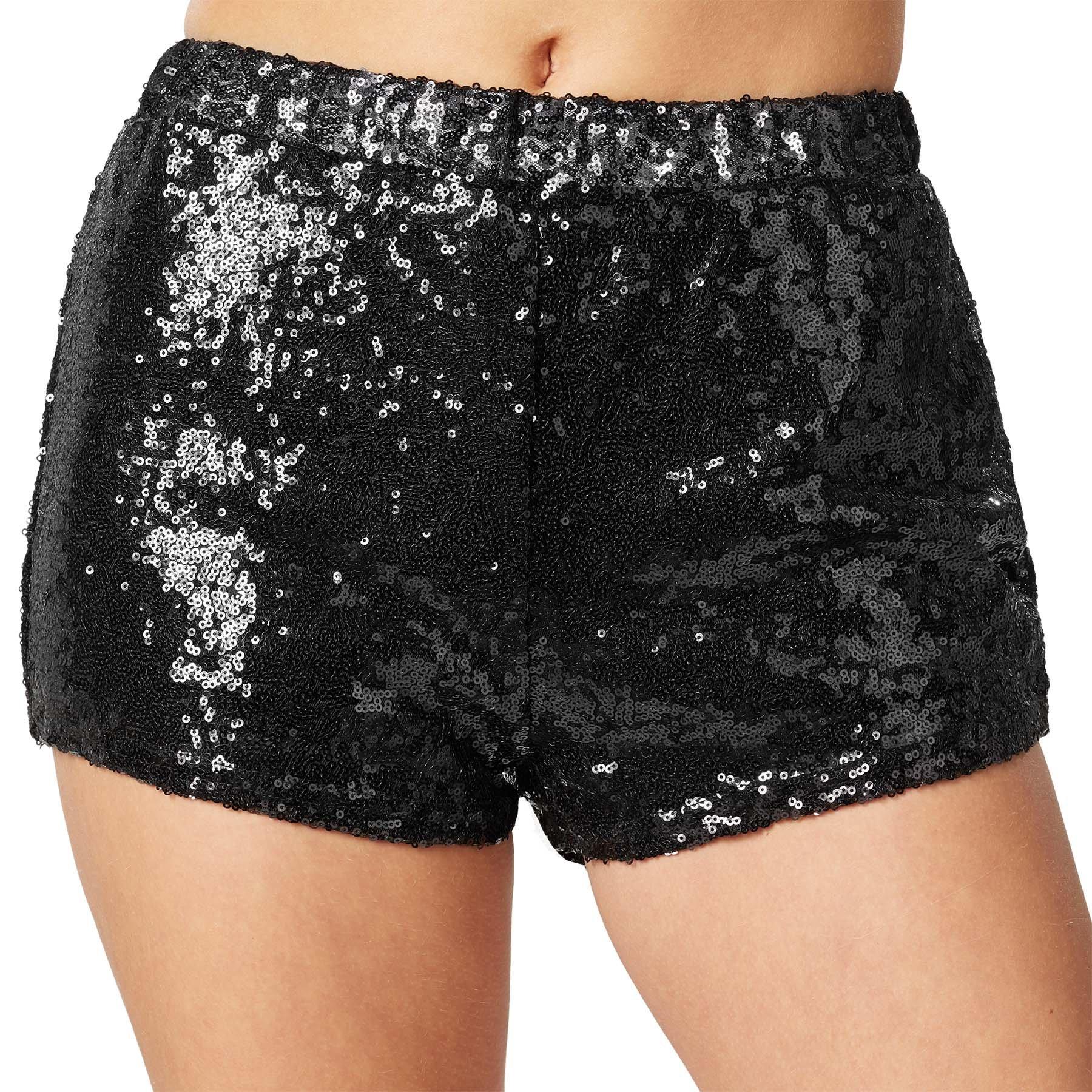 Pailletten-shorts Damen Schwarz XL von Tectake