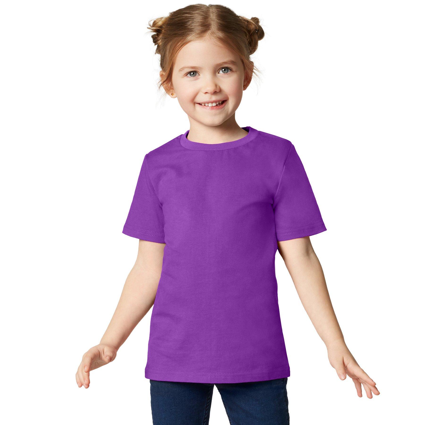 T-shirt Kinder Jungen Lila 128 von Tectake