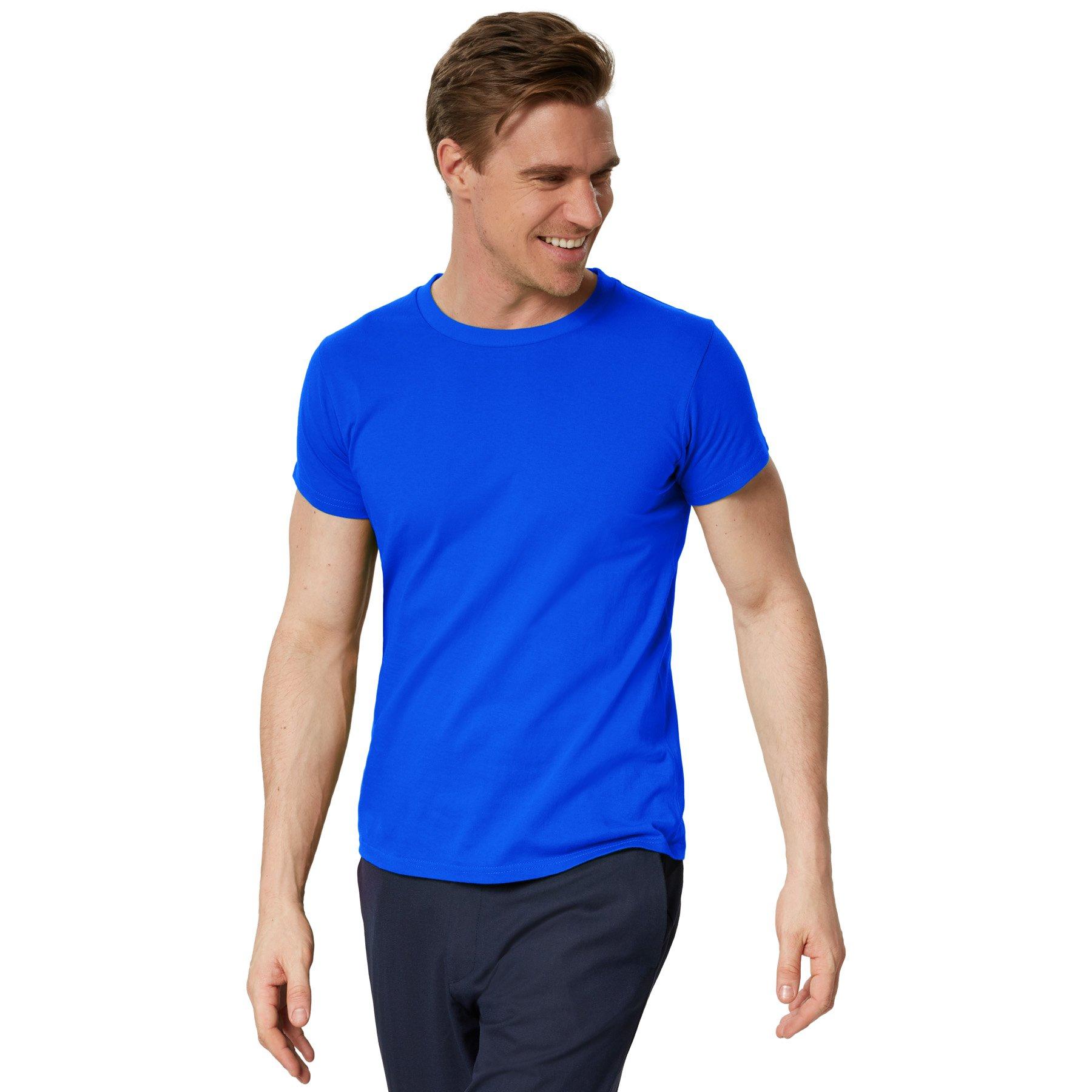 T-shirt Männer Herren Blau L von Tectake