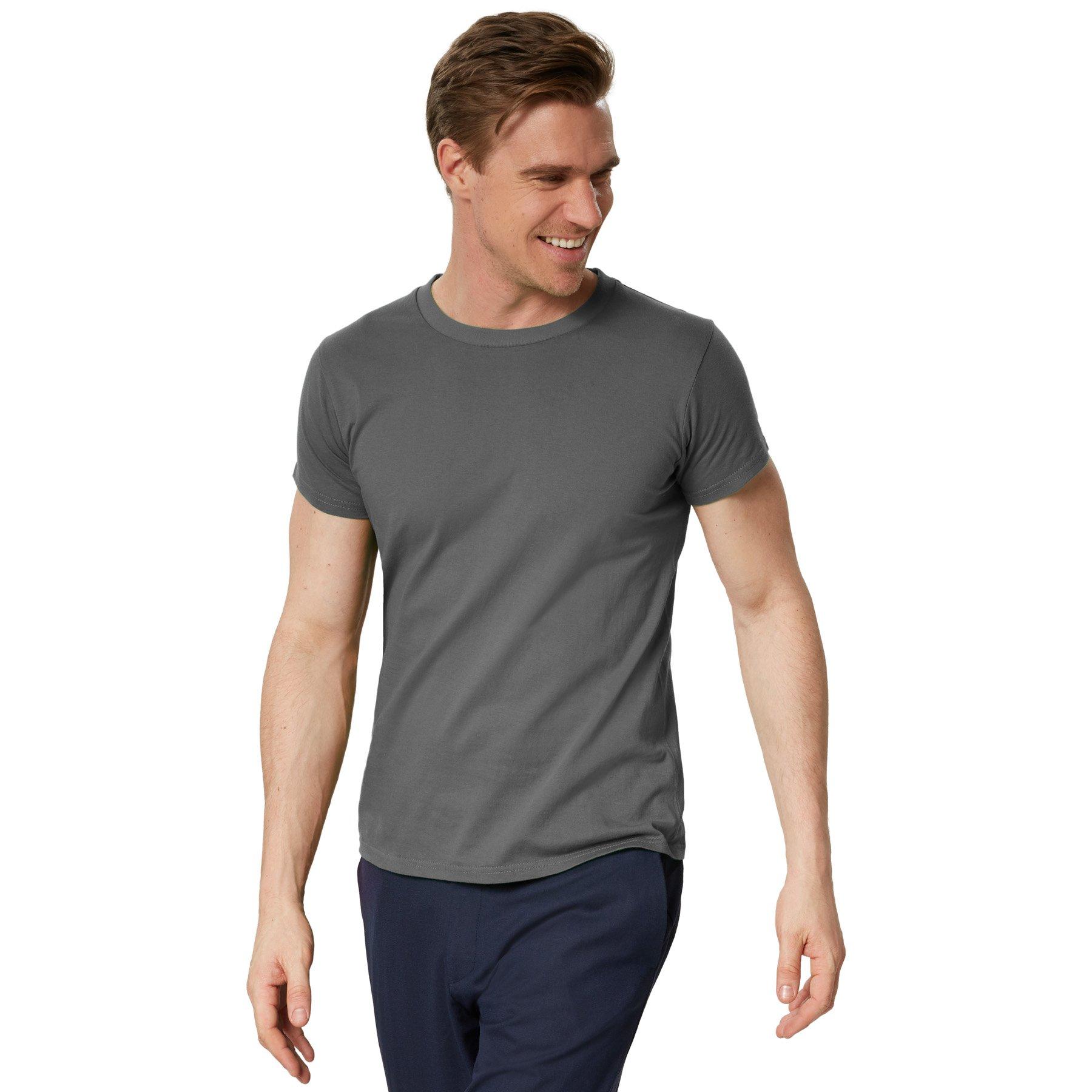 T-shirt Männer Herren Grau S von Tectake