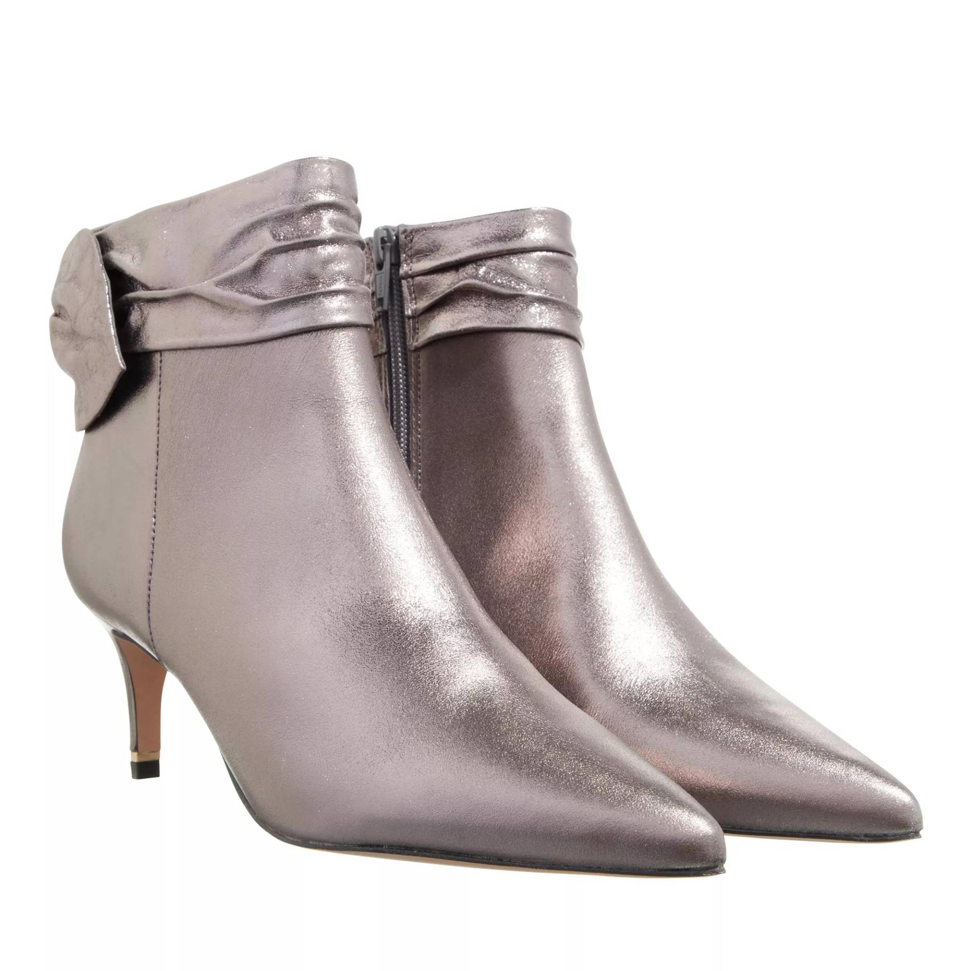 Ted Baker Boots & Stiefeletten - Yona Suede Bow Detail Ankle Boot - Gr. 36 (EU) - in Gunmetal - für Damen von Ted Baker