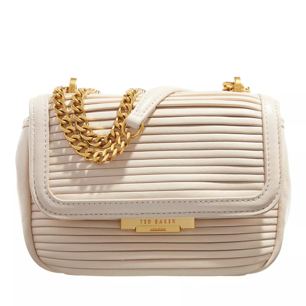 Ted Baker Umhängetasche - Pyahley Statement T Plisse Mini Bag - Gr. unisize - in Beige - für Damen von Ted Baker