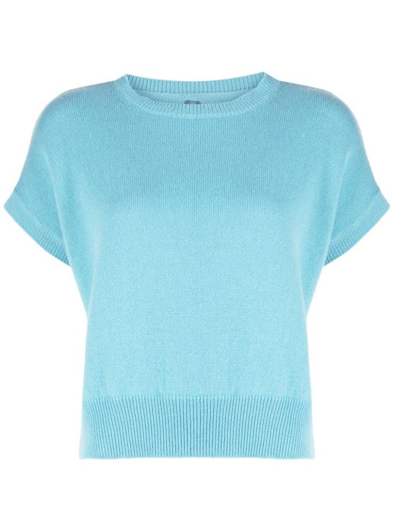 Teddy Cashmere Genova sleeveless cropped cashmere jumper - Blue von Teddy Cashmere