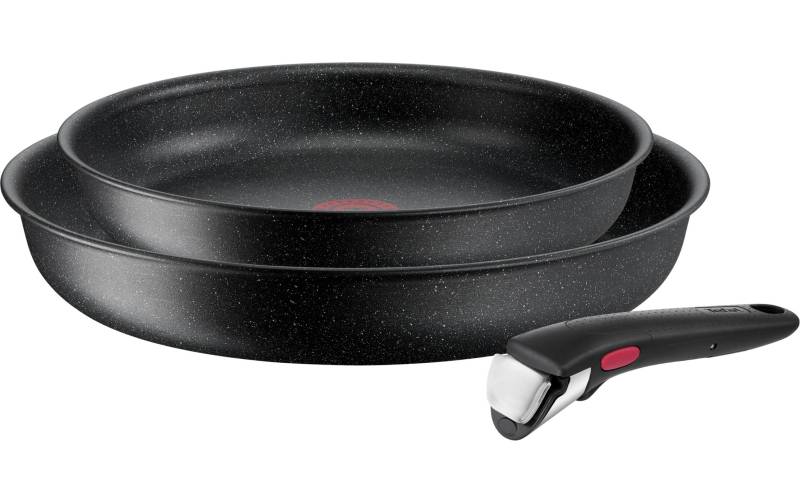 Tefal Pfannen-Set »Ingenio Black Stone 24 cm/28 cm«, Aluminium von Tefal