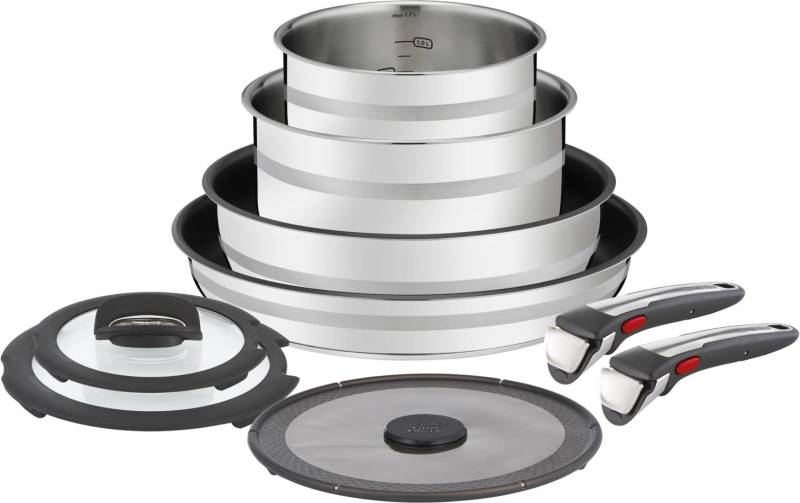 Tefal Pfannen-Set »Jamie Oliver Ingenio 9-teilig«, Edelstahl von Tefal