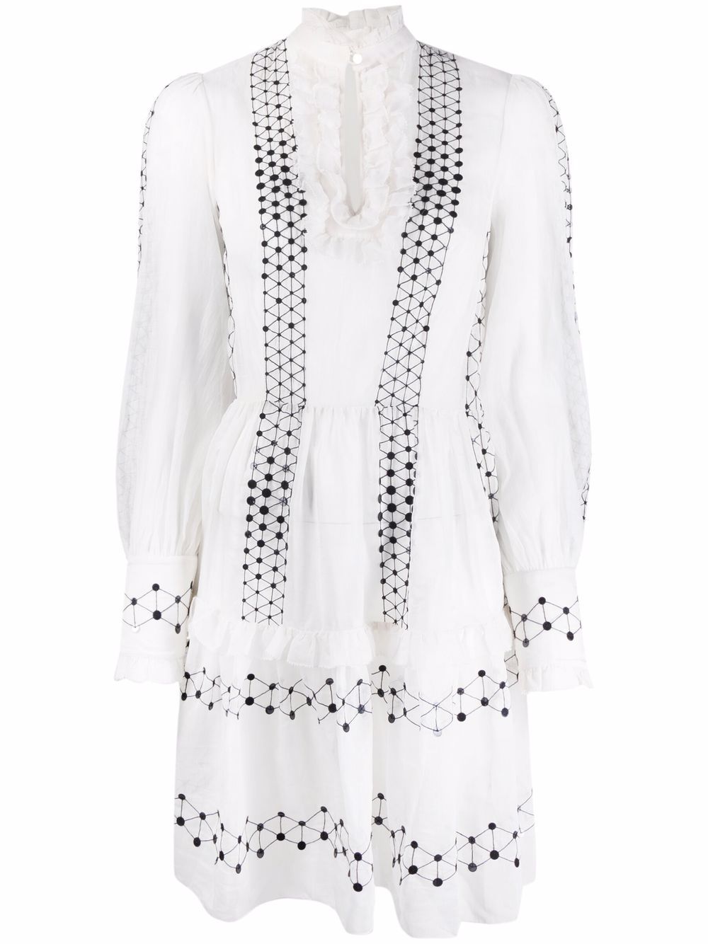 Temperley London Robin long-sleeve mini dress - White von Temperley London