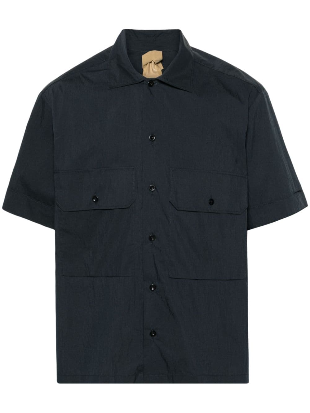 Ten C buttoned short-sleeve shirt - Blue von Ten C