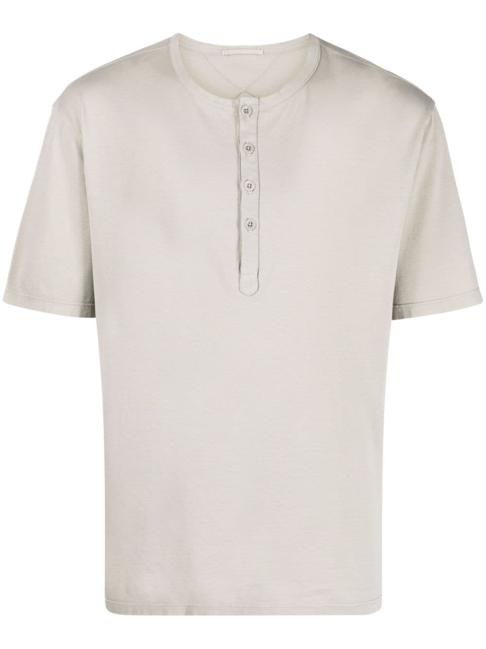Ten C cotton Henley T-shirt - Neutrals von Ten C