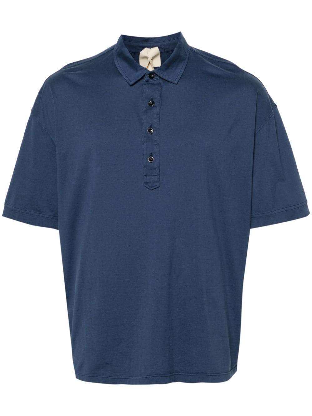 Ten C cotton jersey polo shirt - Blue von Ten C