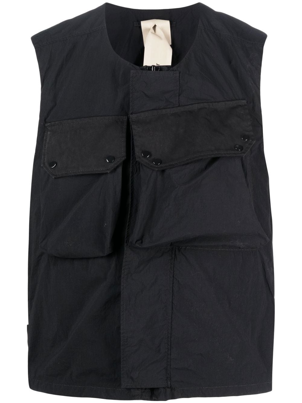 Ten C flap-pocket gilet vest - Black von Ten C