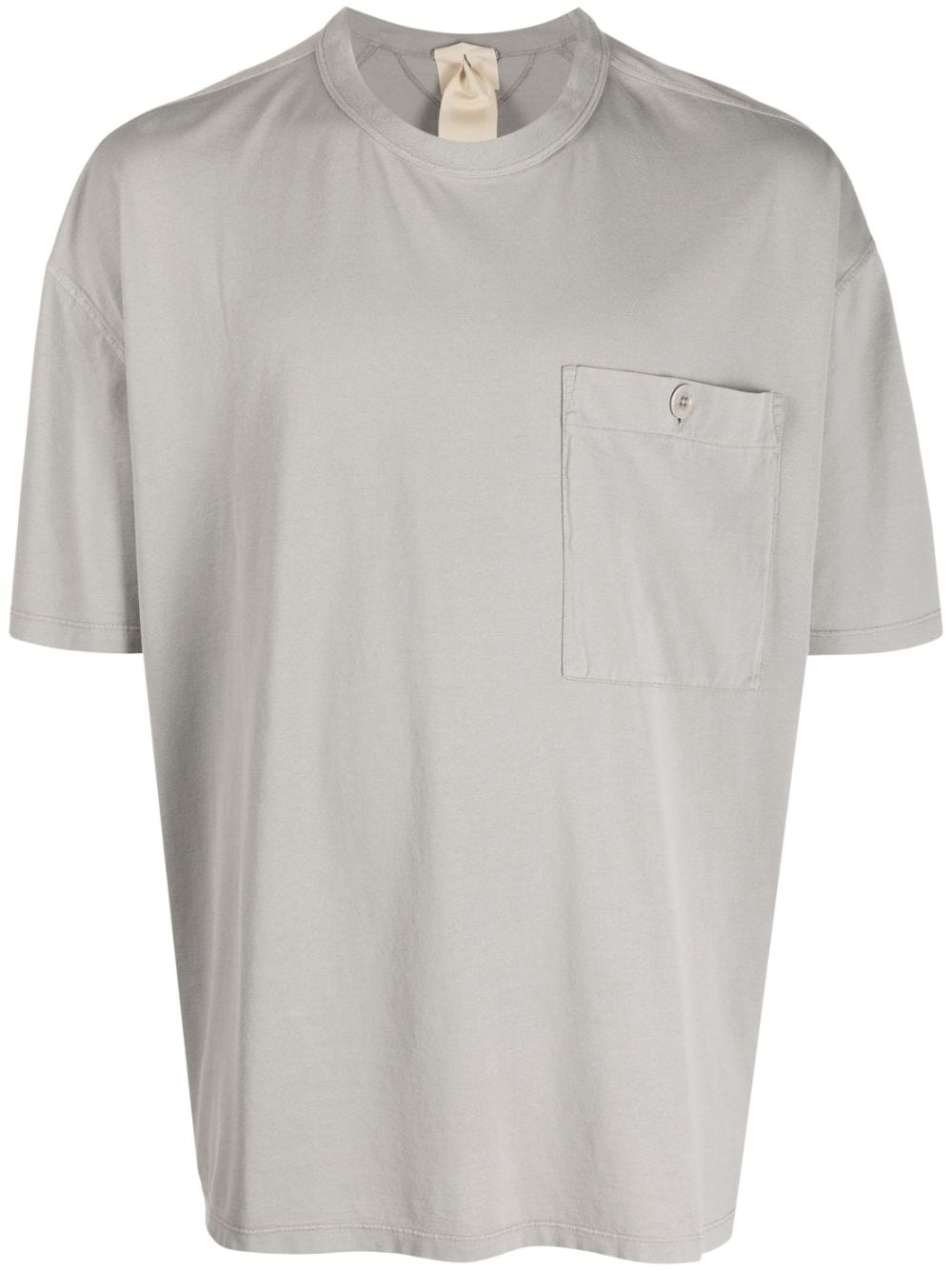 Ten C logo-patch crew-neck T-shirt - Grey von Ten C