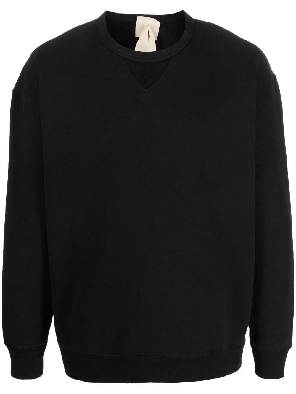 Ten C logo-patch crewneck sweatshirt - Black von Ten C