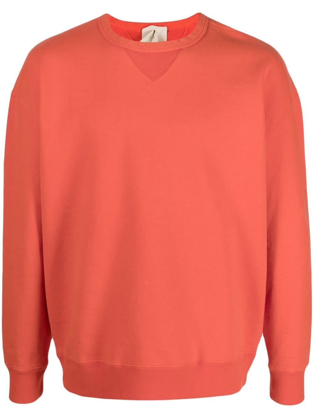 Ten C logo-patch crewneck sweatshirt - Orange von Ten C