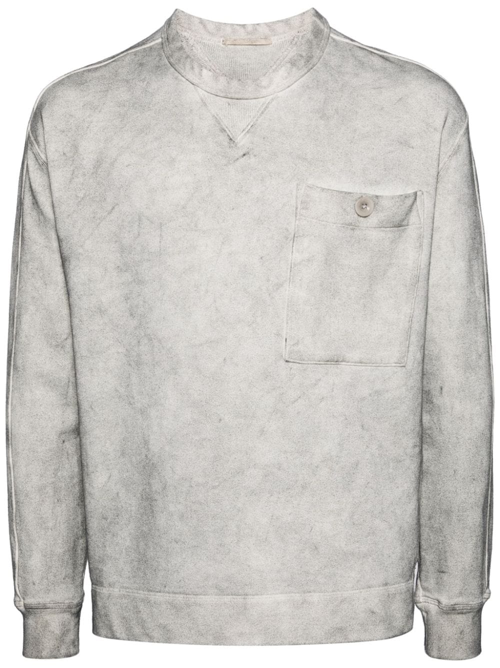Ten C printed cotton sweatshirt - Grey von Ten C