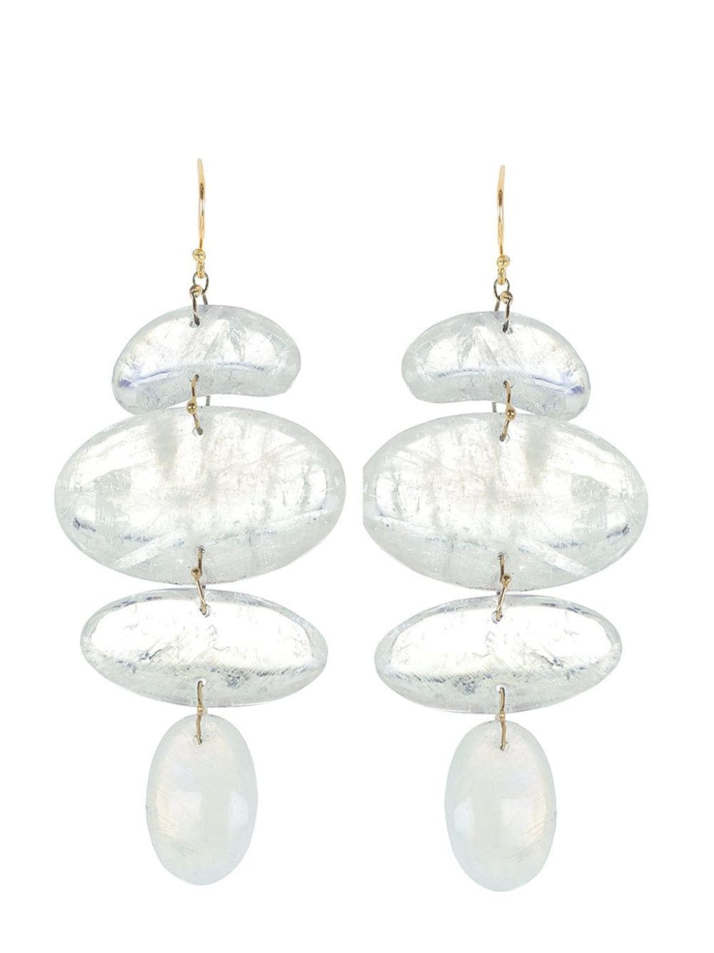 Ten Thousand Things 18kt yellow gold Totem moonstone earrings von Ten Thousand Things