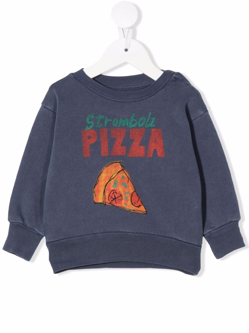 The Animals Observatory Pizza-print sweatshirt - Blue von The Animals Observatory