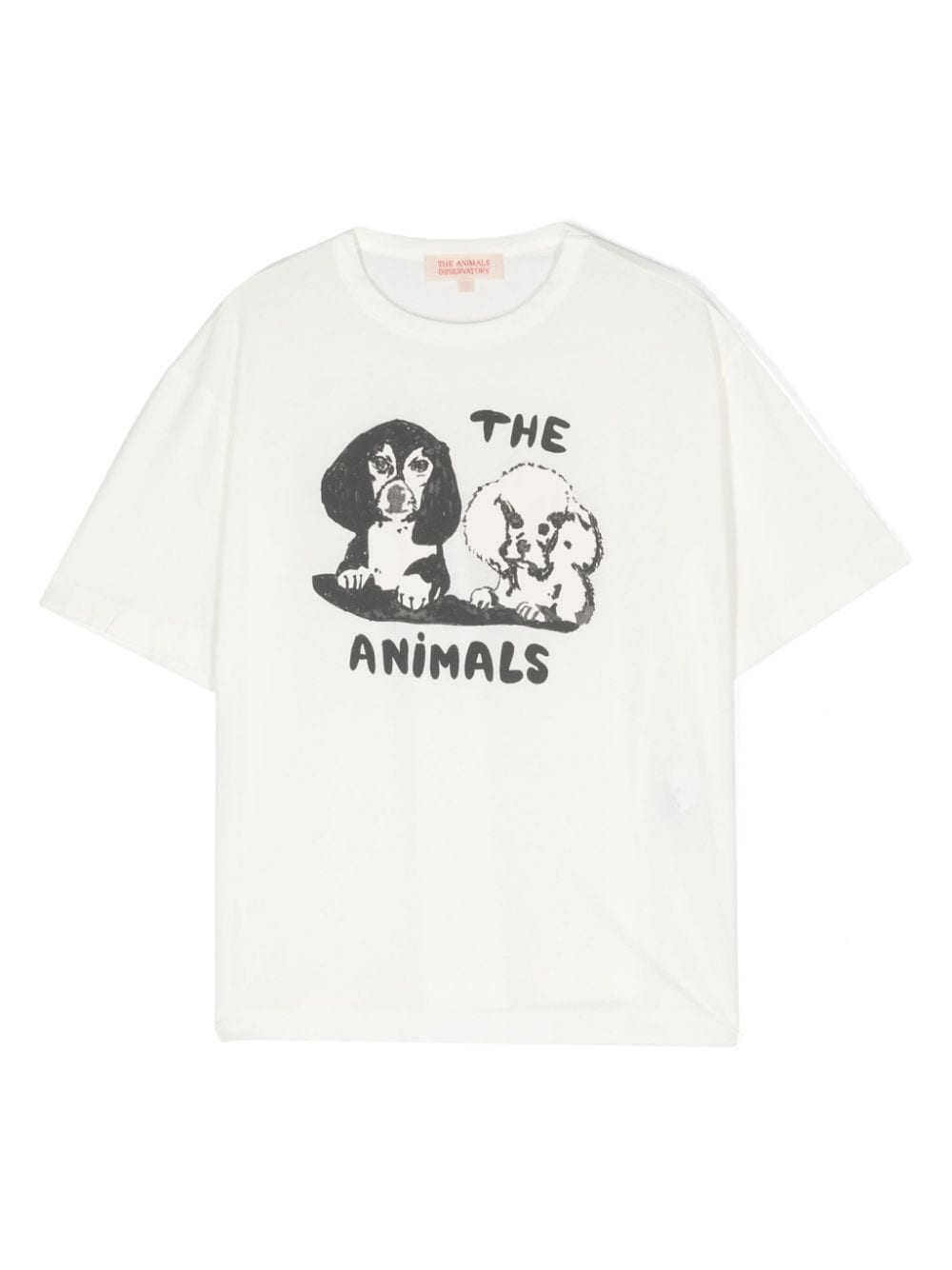 The Animals Observatory dog-print cotton T-shirt - Neutrals von The Animals Observatory