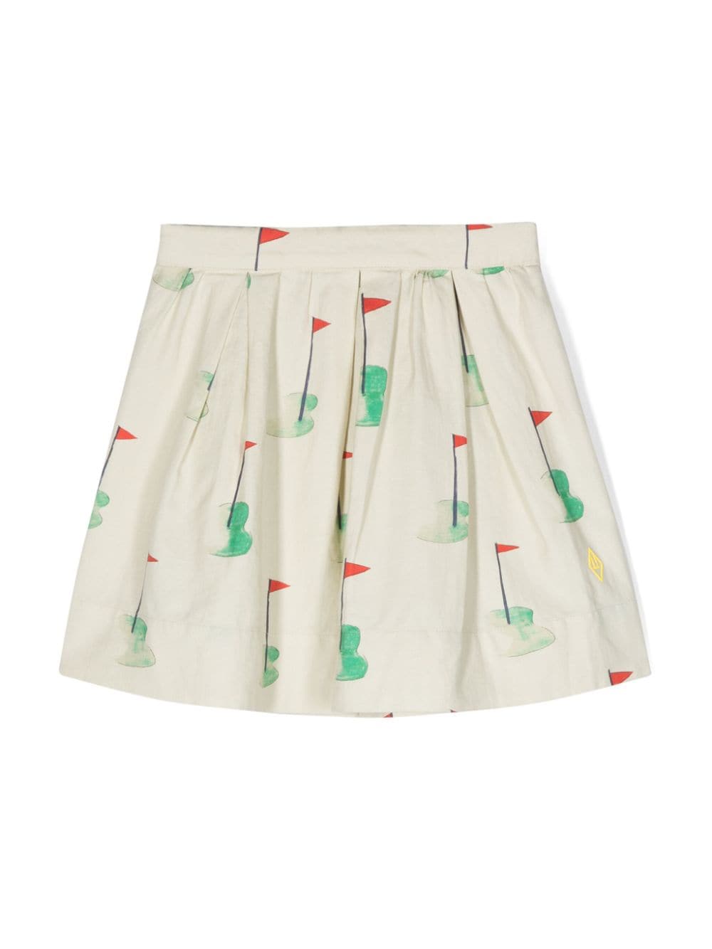 The Animals Observatory graphic-print pleated skirt - Neutrals von The Animals Observatory