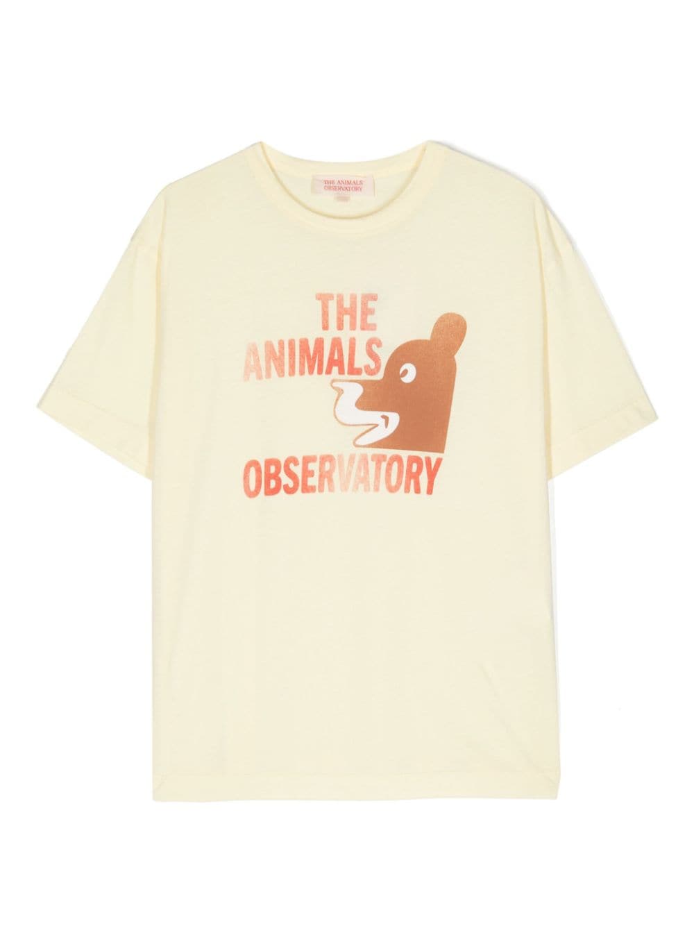 The Animals Observatory logo-print cotton T-shirt - Yellow von The Animals Observatory