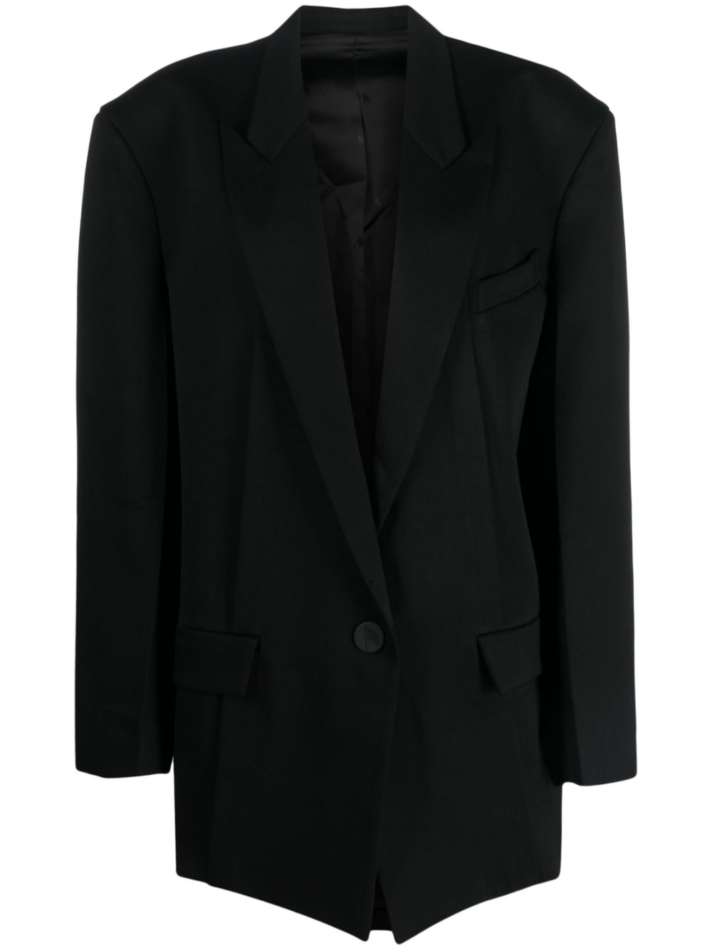 The Attico stretch-wool single-breasted blazer - Black von The Attico